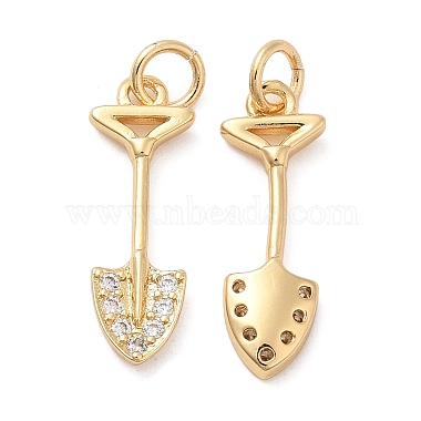 Real 18K Gold Plated Clear Tool Brass+Cubic Zirconia Pendants