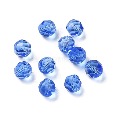 Cornflower Blue Round K9 Glass Beads