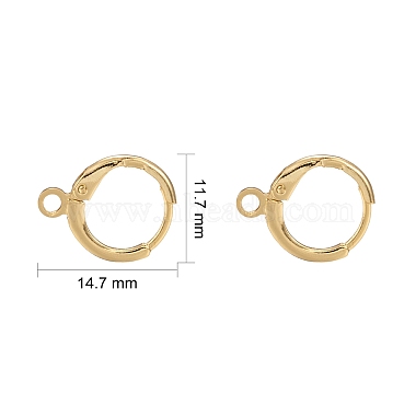 Brass Huggie Hoop Earring Findings(X-KK-L179-04G-A)-2