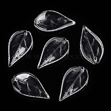 Clear Leaf Glass Beads