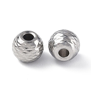 201 Stainless Steel Beads, Rondelle, Stainless Steel Color, 6x5mm, Hole: 1.8mm(STAS-G298-05P)