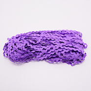 Wave Bending Fringe Trim, Sewing Ribbon, for Cloth Dress DIY Making Decorate, Purple, 1/4 inch~3/8 inch(5~8.5mm), about 22~25m/strand(OCOR-WH0057-13E)