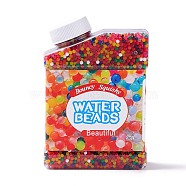Non-Toxic Resin Water Beads, Rainbow Mix Vase Fillers Water Gel Jelly Beads for Home Decoration, Wedding Centerpiece, Floral Arrangement, Mixed Color, 2.5~3mm, about 250~260g/bottle(RESI-K016-01)