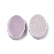 Porcelain Cabochons, Oval, Thistle, 12.5x18x5mm, 60pcs/bag(PORC-WH0002-03G)