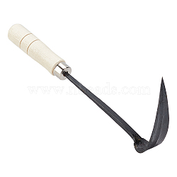 Stell Hoe with Wooden Handle, 310x115x41mm(TOOL-WH0128-10)