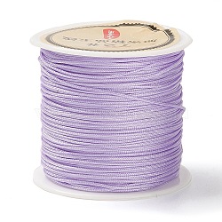 50 Yards Nylon Chinese Knot Cord, Nylon Jewelry Cord for Jewelry Making, Lilac, 0.8mm(NWIR-C003-01A-26)