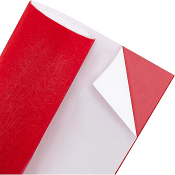 Polyester Felt Sticker, Self Adhesive Fabric, Rectangle, Red, 120x40x0.2cm