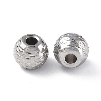 201 Stainless Steel Beads, Rondelle, Stainless Steel Color, 6x5mm, Hole: 1.8mm