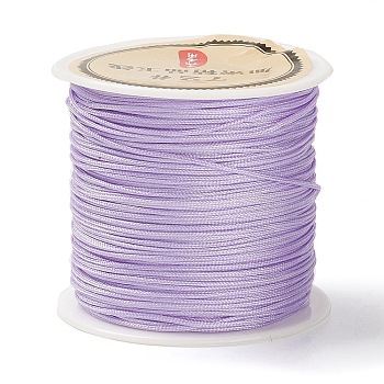 50 Yards Nylon Chinese Knot Cord, Nylon Jewelry Cord for Jewelry Making, Lilac, 0.8mm