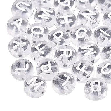 Clear Flat Round Acrylic Beads