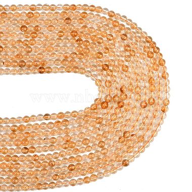 Natural Citrine(Heated) Beads Strands(G-L659-A01-4mm)-5