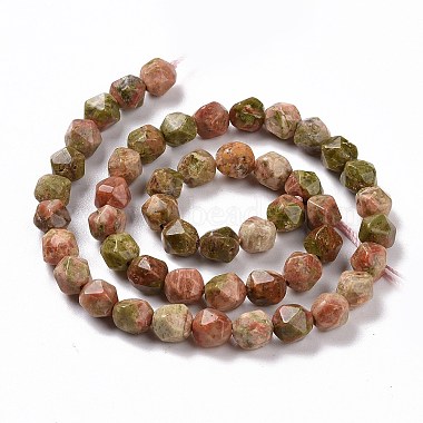 Natural Unakite Beads Strands(G-G990-B02)-3