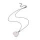 Hollow Heart 304 Stainless Steel Pendant Necklaces(NJEW-C033-01A-P)-2
