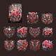 10 個 10 スタイルの蝶とバラのペット用装飾ステッカー(PW-WG90251-01)-1