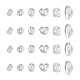 cheriswelry 90pcs 6 style placage uv perles acryliques irisées arc-en-ciel transparentes(OACR-CW0001-04)-2