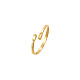 Golden Stainless Steel Cuff Ring(MM8912-7)-1