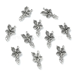 30Pcs Alloy Connector Charms, Flower Links, Platinum, 23x15x3mm(FIND-YW0012-36)