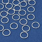 Brass Open Jump Rings, Round, Lead Free & Cadmium Free & Nickel Free, Silver, 7.5x1mm, Inner Diameter: 5.5mm, 18 Gauge(KK-H258-03E-S)
