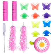 SUPERFINDING Steel Screwdriver, Kids Plastic Bicycle Tassel Ribbon, Plastic Bicycle Wheel Spoke Beads, Iron Bicycle Bell, Rubber Bicycle Handle Covers, Mixed Color, 5style/set(FIND-FH0002-19)