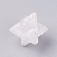 Natural Quartz Crystal Beads, Rock Crystal Beads, No Hole/Undrilled, Merkaba Star, 28x23.5x17.5mm(G-I220-14)