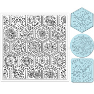Silicone Clay Texture Mat, Clay Modeling Pattern Pad, Flower, 140x140x3mm(AJEW-WH0447-003)