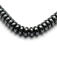 Grade AA Non-magnetic Synthetic Hematite Beads Strands, Heishi Beads, Flat Round/Disc, 4x2mm, Hole: 1mm, about 200pcs/strand, 16 inch(G-F161-16E)