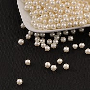 Imitation Pearl Acrylic Beads, No Hole, Round, Beige, 5mm, about 5000pcs/bag(OACR-S011-5mm-Z24)