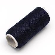 402 Polyester Sewing Thread Cords for Cloth or DIY Craft, Midnight Blue, 0.1mm, about 120m/roll, 10rolls/bag(OCOR-R027-39)