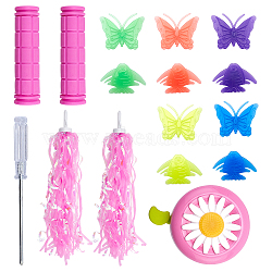 SUPERFINDING Steel Screwdriver, Kids Plastic Bicycle Tassel Ribbon, Plastic Bicycle Wheel Spoke Beads, Iron Bicycle Bell, Rubber Bicycle Handle Covers, Mixed Color, 5style/set(FIND-FH0002-19)