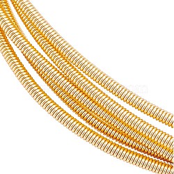 French Copper Wire Grimp Wire, Round Flexible Coil Wire, Metallic Thread for Embroidery and Jewelry Making, Long-Lasting Plated, Silver, 15 Gauge, 1.5mm, about 3.28 Feet(1m)/Strand(CWIR-WH0013-004S)