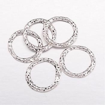 Alloy Linking Rings, Circle Frames, Lead Free and Cadmium Free, Antique Silver, 23x2mm, Hole: 16mm