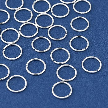 Brass Open Jump Rings, Round, Lead Free & Cadmium Free & Nickel Free, Silver, 7.5x1mm, Inner Diameter: 5.5mm, 18 Gauge