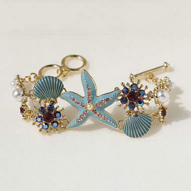 Blue Starfish Alloy Bracelets