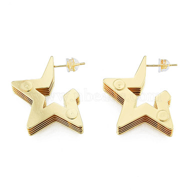 Brass Multi-Layer Star Stud Earrings(EJEW-N011-88)-2