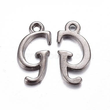 Gunmetal Alphabet Alloy Pendants