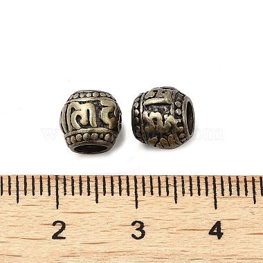 Tibetan Style Rack Plating Brass European Beads(KK-Q805-35AB)-3