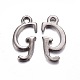 Gunmetal Plated Alloy Letter Pendants(PALLOY-J718-01B-G)-1