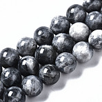 Natural Labradorite Beads Strands, Round, 10mm, Hole: 0.9mm, about 39pcs/strand, 15.43 inch(39.2cm)(G-N328-49D-01)