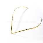 201 Stainless Steel V-shape Choker Necklace, Rigid Necklaces, Golden, 15.75 inch(40cm)(QQ6548)