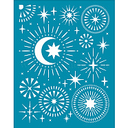 Silk Screen Printing Stencil, for Painting on Wood, DIY Decoration T-Shirt Fabric, Star, 100x127mm(DIY-WH0341-355)