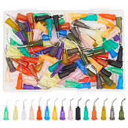 Plastic Fluid Precision Blunt Needle Dispense Tips, Mixed Color, 82x82x27mm, 120pcs/box(TOOL-BC0008-63)