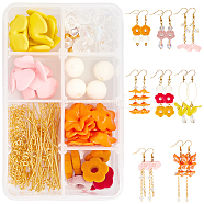 SUNNYCLUE 183 Pieces DIY Flower Style Earring Making Kits, Including Brass Linking Rings & Pendants & Earring Hooks, Alloy Pendants, Glass Beads, Mixed Color(DIY-SC0015-48)