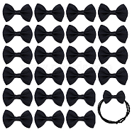 Elite 120Pcs Cloth Bowknot Tie, Sew on Costume Accessories, Black, 23.5x36x5.5mm(AJEW-PH0003-75)