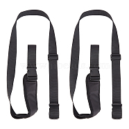 SUPERFINDINGS Nylon Skateboard Shoulder Straps, with Plastic Hasp, Black, 103~173x4x0.1cm(FIND-FH0002-15)