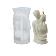 DIY Lovers Candle Silicone Molds, for Scented Candle Making, White, 12.4x4.4x7cm, Inner Diameter: 59x38mm.(DIY-H001-07)