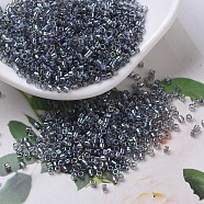 MIYUKI Delica Beads, Cylinder, Japanese Seed Beads, 11/0, (DB0179) Transparent Gray AB, 1.3x1.6mm, Hole: 0.8mm, about 2000pcs/10g(X-SEED-J020-DB0179)