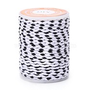 4-Ply Polycotton Cord Metallic Cord, Handmade Macrame Cotton Rope, for String Wall Hangings Plant Hanger, DIY Craft String Knitting, White, 1.5mm, about 4.3 yards(4m)/roll(OCOR-Z003-D06)