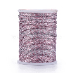 Polyester Metallic Thread, Plum, 1mm, about 7.65 yards(7m)/roll(OCOR-G006-02-1.0mm-22)