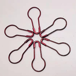 Iron Safety Pins, Calabash/Gourd Pin, Bulb Pin, Sewing Tool, Dark Red, 22x10x1.5mm, about 1000pcs/bag(PW22062881101)