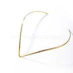 Stainless Steel V-shape Choker Necklace, Rigid Necklaces, Golden, 15.75 inch(40cm)(QQ6548)